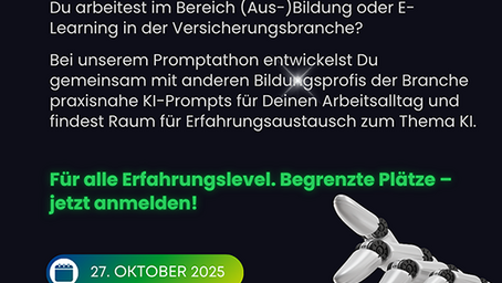 Jetzt anmelden: Promptathon für Bildungsprofis in der Versicherungsbranche